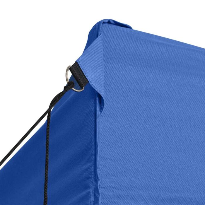 Profi-Partyzelt Faltbar mit 3 Seitenwänden 3×4m Stahl Blau – Bild 6
