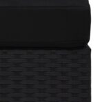 Modulares Mittelsofa Poly Rattan Schwarz – Bild 6