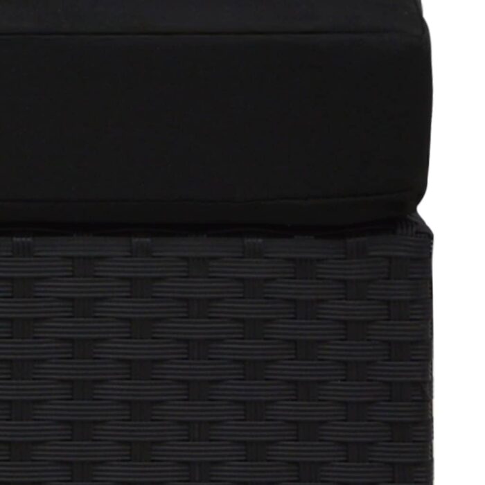 Modulares Mittelsofa Poly Rattan Schwarz – Bild 6