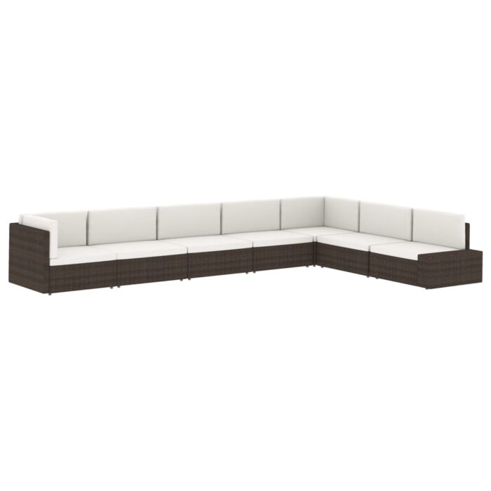 Modulares Mittelsofa Poly Rattan Schwarz – Bild 9