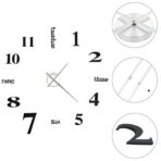 3D-Wanduhr Modernes Design 100 cm XXL Schwarz – Bild 2
