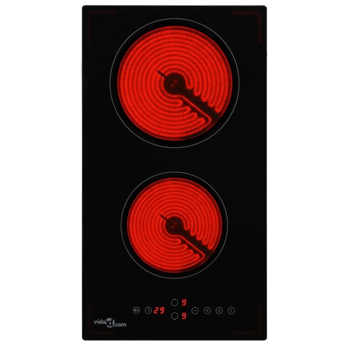 Glaskeramik-Kochfeld mit 2 Platten Touch Control 3000 W – Bild 3