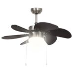Deckenventilator mit Lampe 76 cm Dunkelbraun – Bild 4
