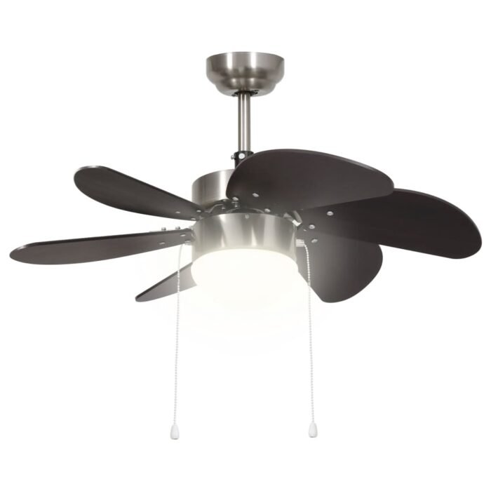 Deckenventilator mit Lampe 76 cm Dunkelbraun – Bild 4