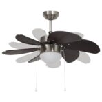Deckenventilator mit Lampe 76 cm Dunkelbraun – Bild 6