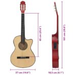 Westerngitarre Cutaway mit Equalizer und 6 Saiten – Bild 10