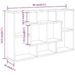 Wandregal Weiss 85x16x52,5 cm Holzwerkstoff – Bild 7