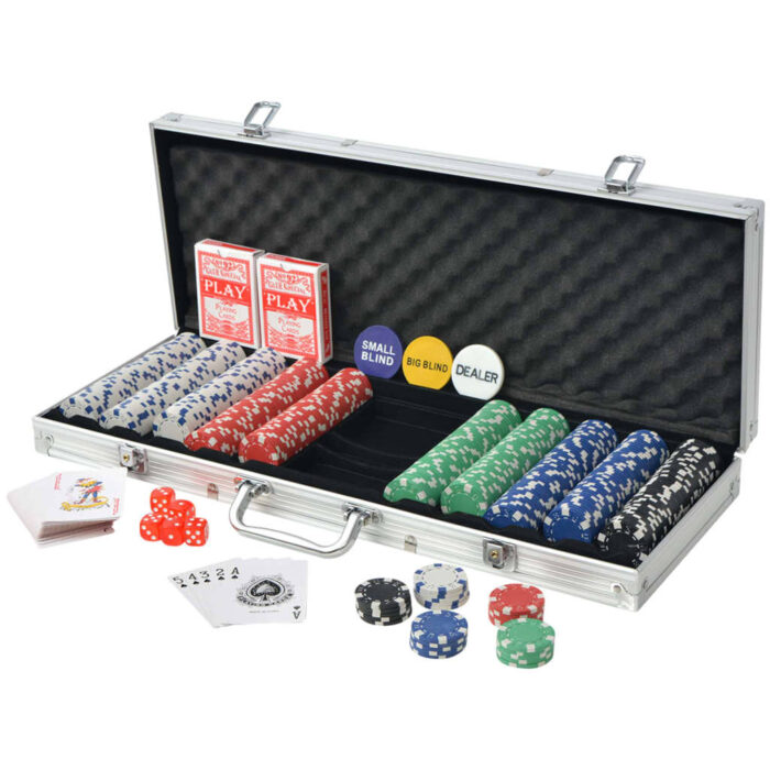 Poker Set mit 500 Chips Aluminium – Bild 2