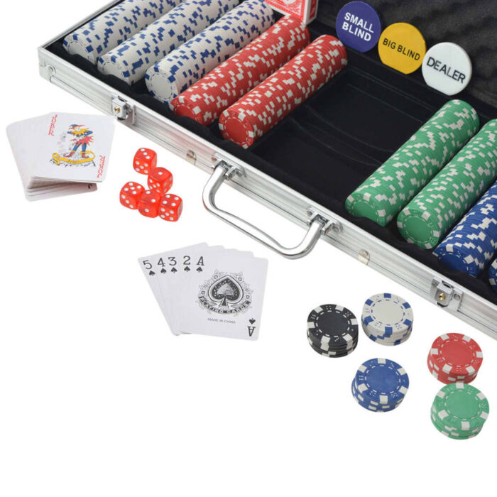 Poker Set mit 500 Chips Aluminium – Bild 3