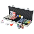 Poker Set mit 500 Laserchips Aluminium – Bild 2