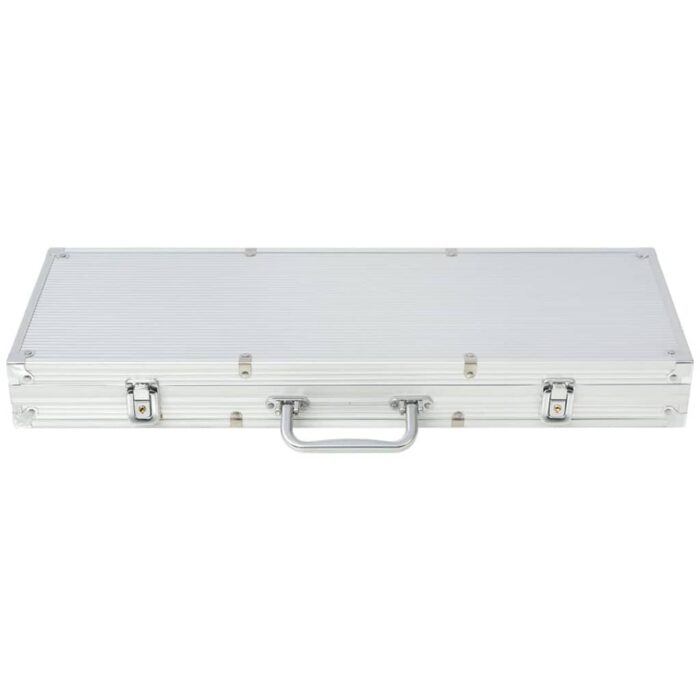 Poker Set mit 500 Laserchips Aluminium – Bild 5