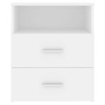 Nachttisch Weiss 50x32x60 cm – Bild 6