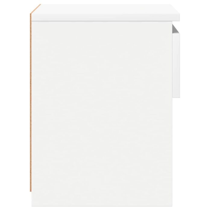 Nachttisch Weiss 40x30x39 cm Holzwerkstoff – Bild 6