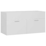 2-tlg. Badmöbel-Set Weiss Holzwerkstoff – Bild 8