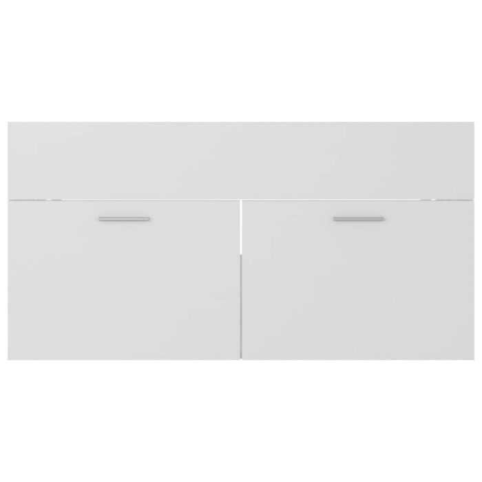 2-tlg. Badmöbel-Set Weiss Holzwerkstoff – Bild 9