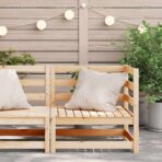 Garten-Ecksofa Massivholz Kiefer – Bild 3
