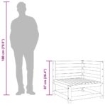 Garten-Ecksofa Massivholz Kiefer – Bild 9