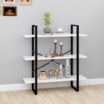 Bücherregal Weiss 100x30x105 cm Holzwerkstoff