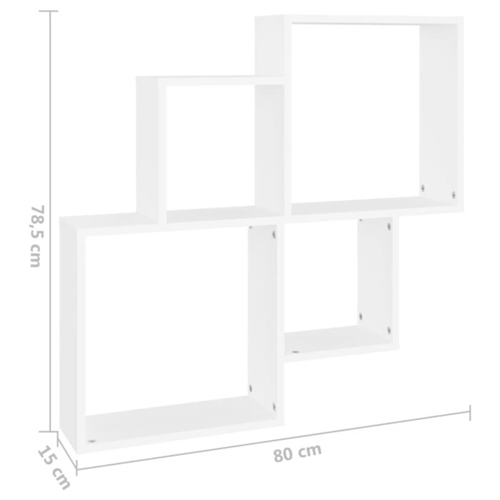 Würfelregal Weiss 80x15x78,5 cm Holzwerkstoff – Bild 6