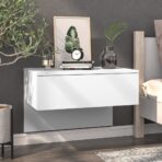 Wand-Nachttische 2 Stk. Weiss