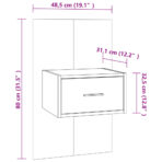 Wand-Nachttisch Weiss – Bild 8