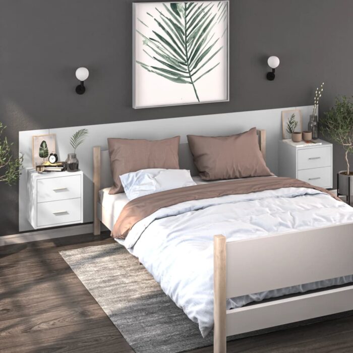 Wand-Nachttisch Weiss – Bild 3