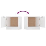 Nachttische 2 Stk. Weiss 40x39x40 cm – Bild 8