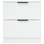 Nachttische 2 Stk. Weiss Holzwerkstoff – Bild 3