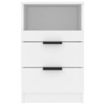 Nachttisch Weiss Holzwerkstoff – Bild 3