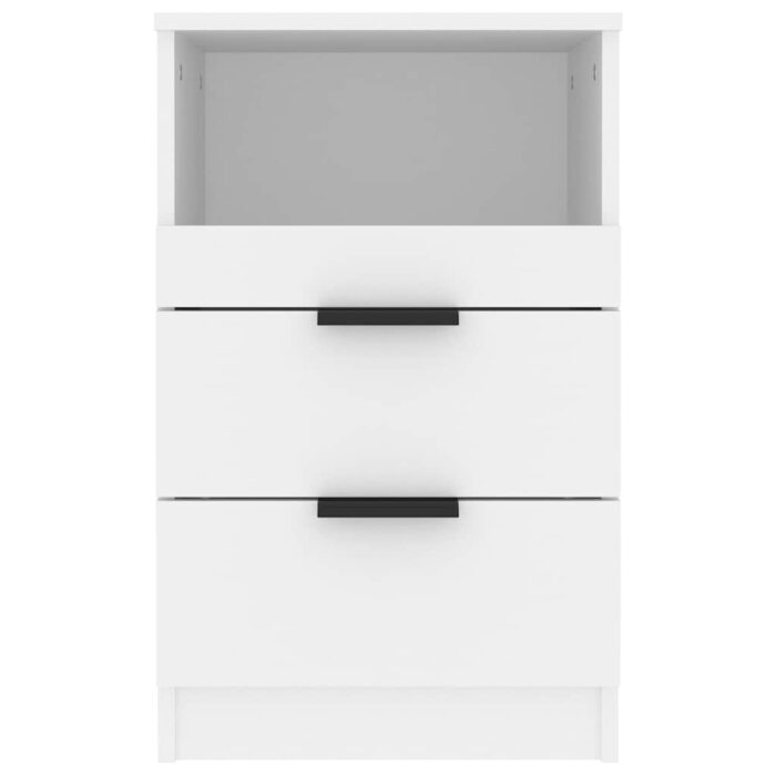 Nachttisch Weiss Holzwerkstoff – Bild 3