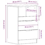 Nachttisch Weiss Holzwerkstoff – Bild 8