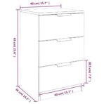 Nachttisch Weiss 40x36x65 cm – Bild 9