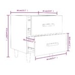 Nachttisch Weiss 40x35x47,5 cm – Bild 7