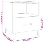 Nachttisch Weiss Holzwerkstoff – Bild 8