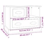 Nachttisch Schwarz 60x39x45 cm – Bild 11
