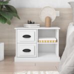 Nachttisch Weiss 60x35,5x45 cm