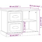 Nachttisch Weiss 60x35,5x45 cm – Bild 10