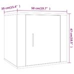 Nachttisch Weiss 50x39x47 cm – Bild 10