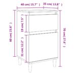 Nachttisch Weiss 40x35x70 cm – Bild 11