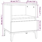 Nachttisch Weiss 40x35x50 cm – Bild 10