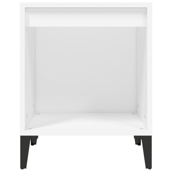 Nachttisch Weiss 40x35x50 cm – Bild 5