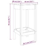 Barstühle 2 Stk. 40x40x78 cm Massivholz Kiefer – Bild 6
