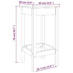 Barstühle 2 Stk. Schwarz 40x40x78 cm Massivholz Kiefer – Bild 6