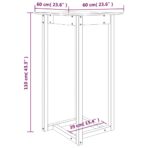 Bartisch Grau 60x60x110 cm Massivholz Kiefer – Bild 7