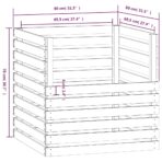 Komposter 80x80x78 cm Massivholz Kiefer – Bild 8