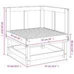 Garten-Ecksofa Massivholz Kiefer – Bild 7