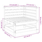 Garten-Ecksofa Massivholz Kiefer – Bild 7