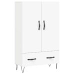 Highboard Weiß 69,5x31x115 cm Holzwerkstoff – Bild 2