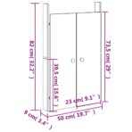 Türen für Outdoor-Küche 2 Stk. 50x9x82 cm Massivholz Kiefer – Bild 9