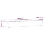 TV-Schrank mit LED-Leuchten Weiss 120x35x15,5 cm – Bild 12